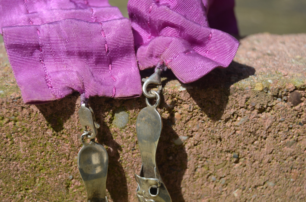 Schoen/slippervormige breipenhouders zilver. (2e geh.)