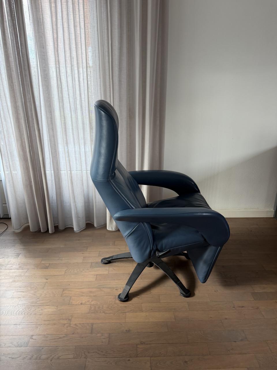 Jori Symphony relax fauteuil in blauw leer