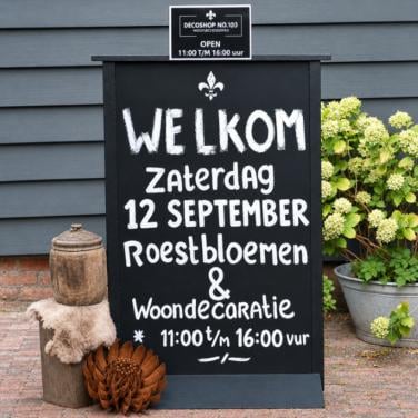 Open Dag zaterdag 12 sept. Woonaccessoires en Roestbloemen