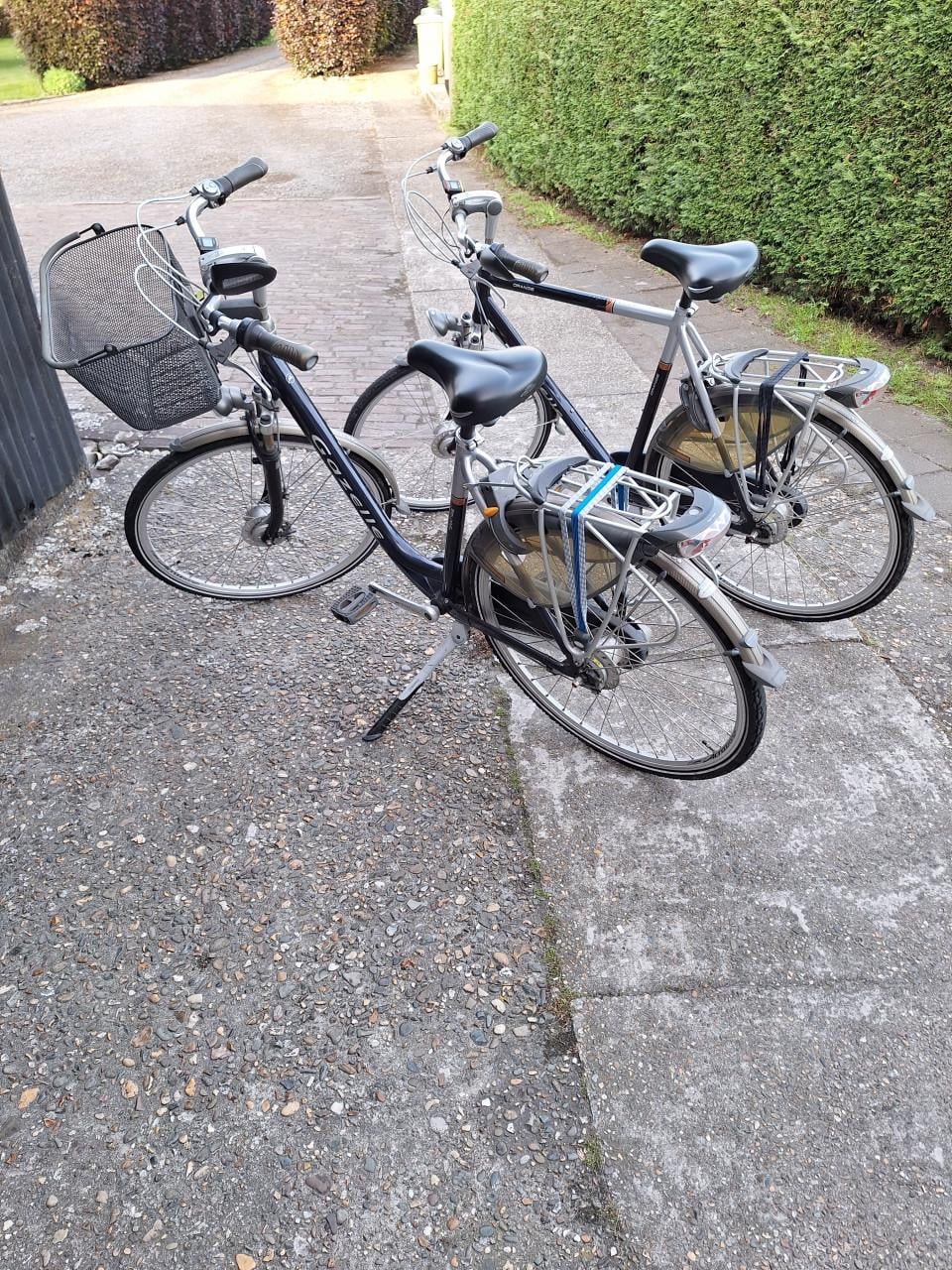 Dames en herenfietsen
