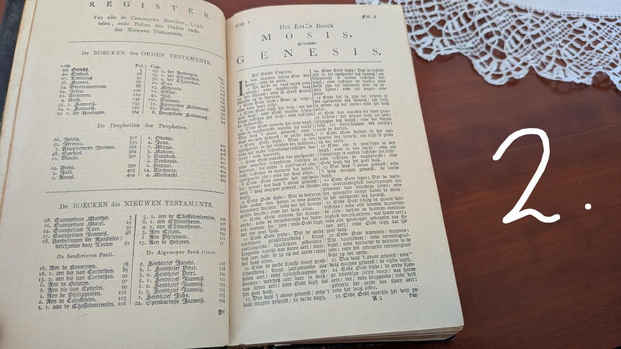 Set van 3 Antieke Bijbels (Statenvertaling) – met Psalmen van Datheen
