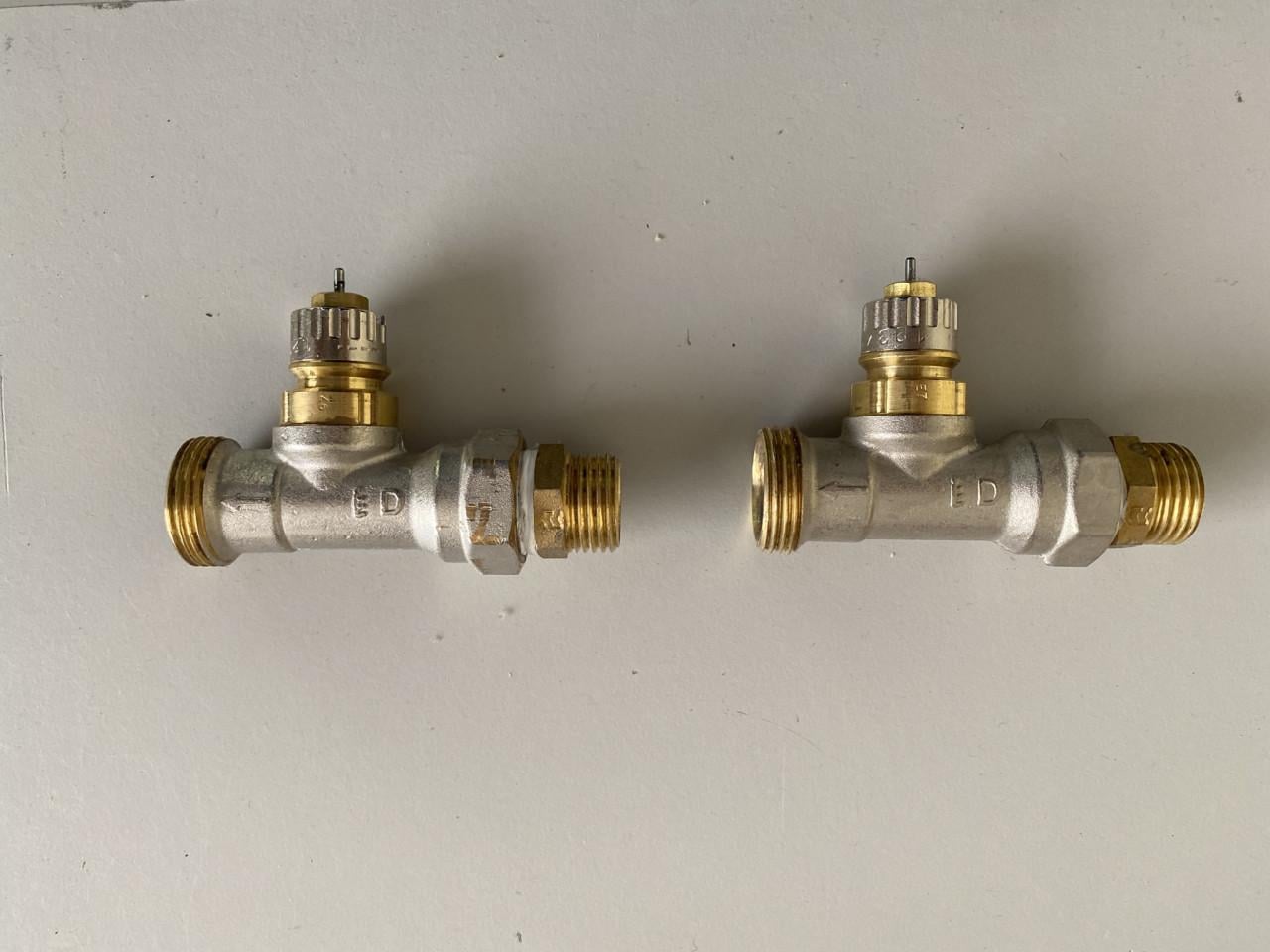 Danfoss thermostatische kranen voor radiator. Nieuw en gebruikt.