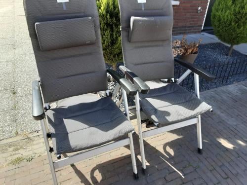 2 prima campingstoelen verstelbare