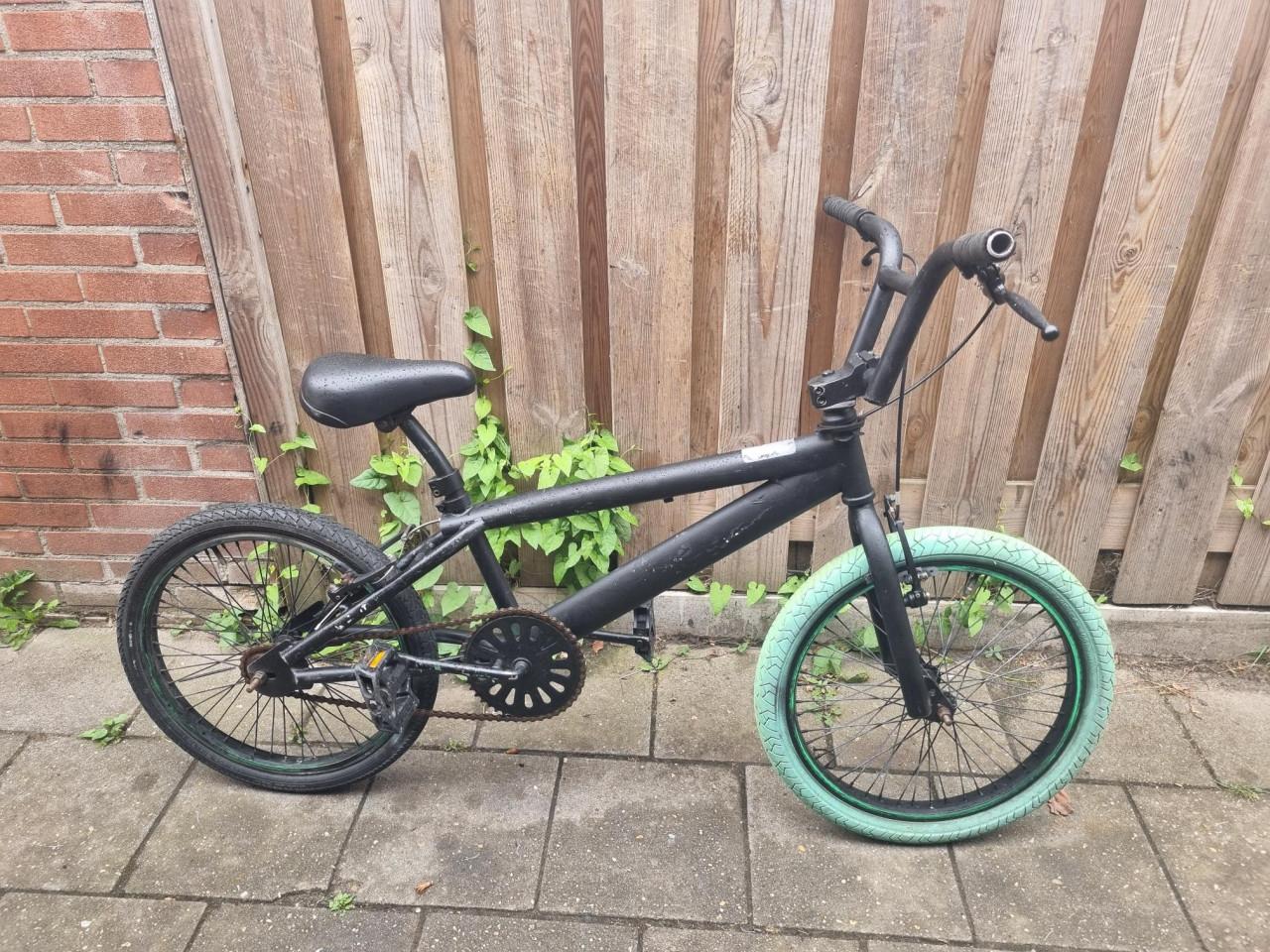 BMX fiets 20 inch *** BMX *** zwart / mint-groen  " Olympische Klasse "