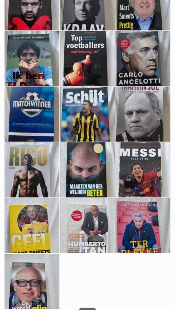 Sportboeken 62 stuks( zoek uit of in 1 koop)