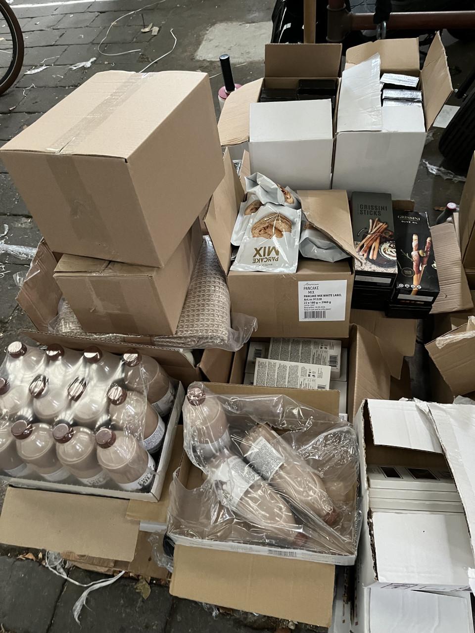 Etenswaren kerstpakket artikelen