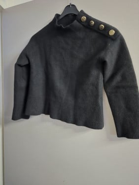 Korte trui van wolmix Massimo Dutti Maat S Lange mouwen