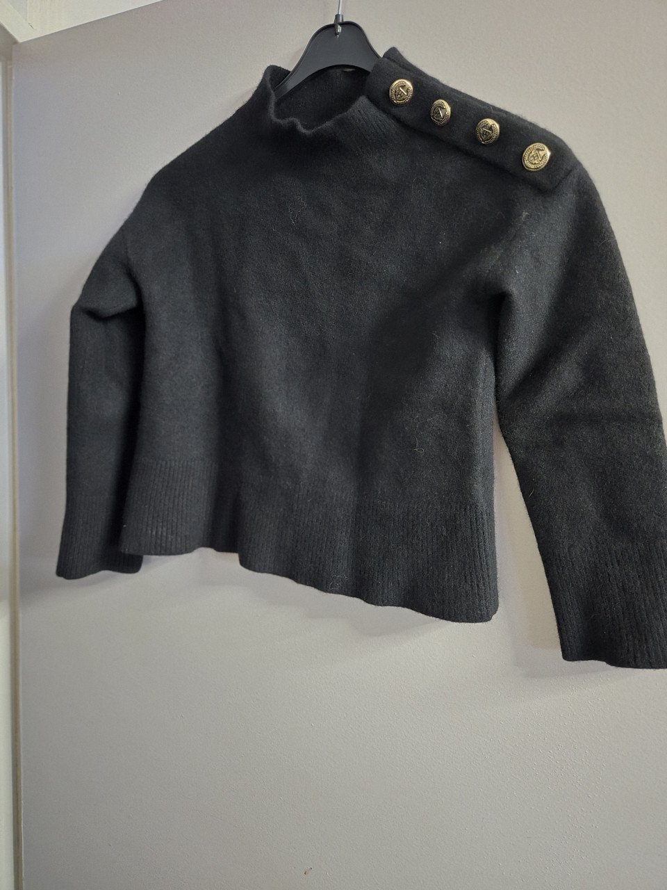 Korte trui van wolmix Massimo Dutti Maat S Lange mouwen