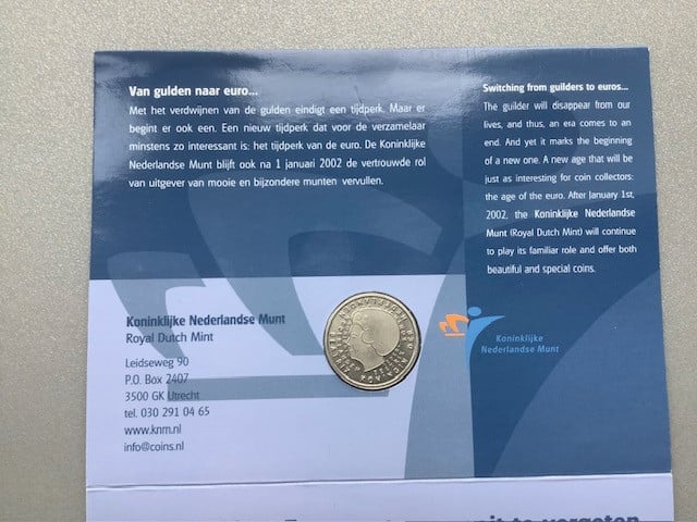 Beatrix, De laatste gulden 2001 in blister.