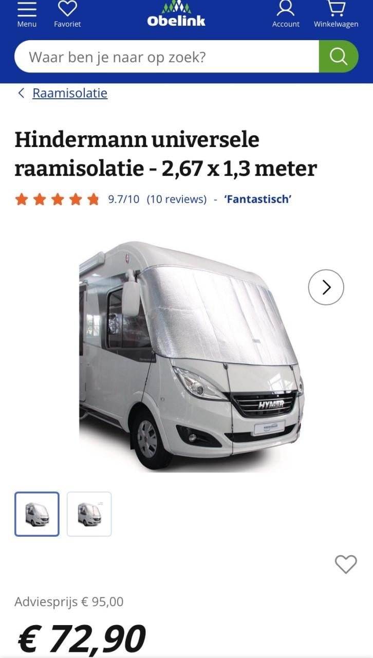 Raamisolatie camper