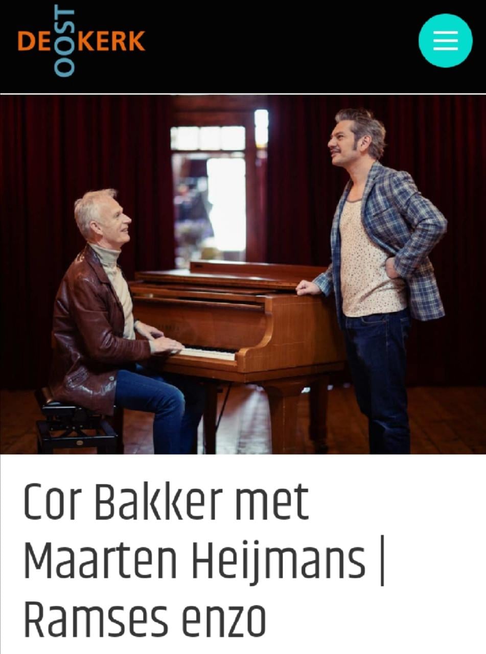 Gezocht 2 tickets Cor Bakker Maarten Heijmans Oostkerk