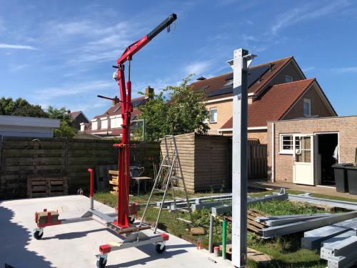 Mini (handmatige) bouwkraan