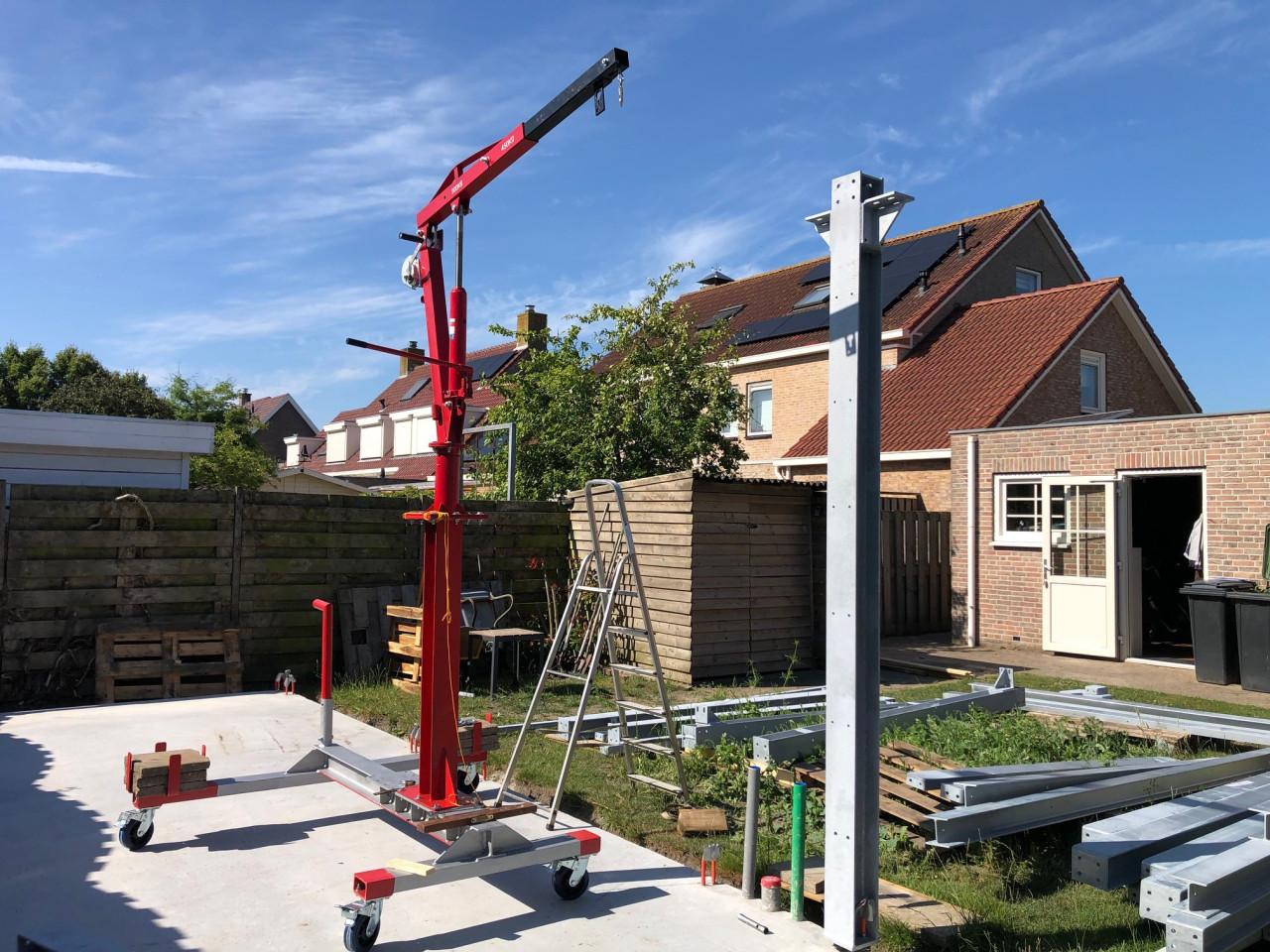 Mini (handmatige) bouwkraan