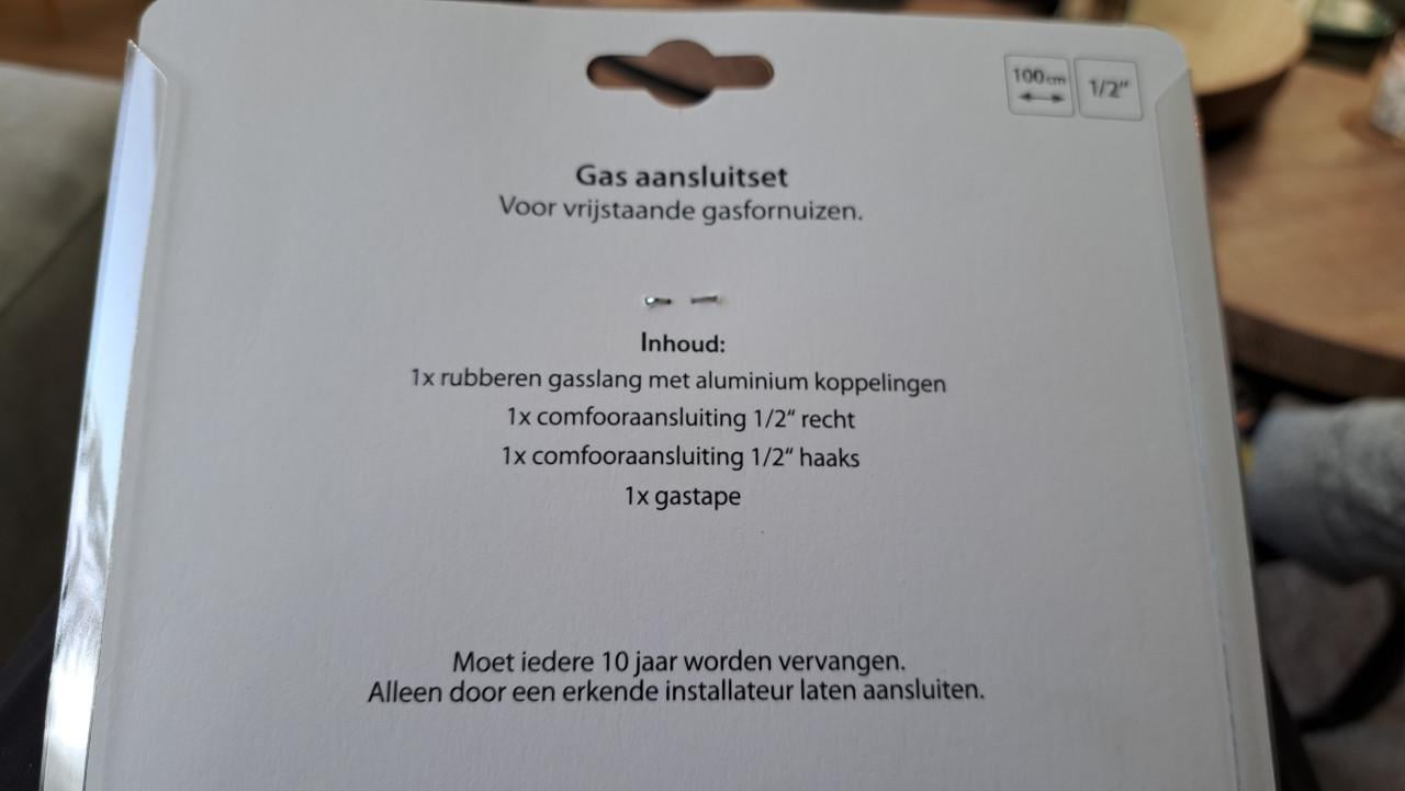 Gas aansluitset