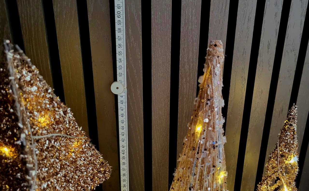 3 stuks Kerstpiramide met led-piramide