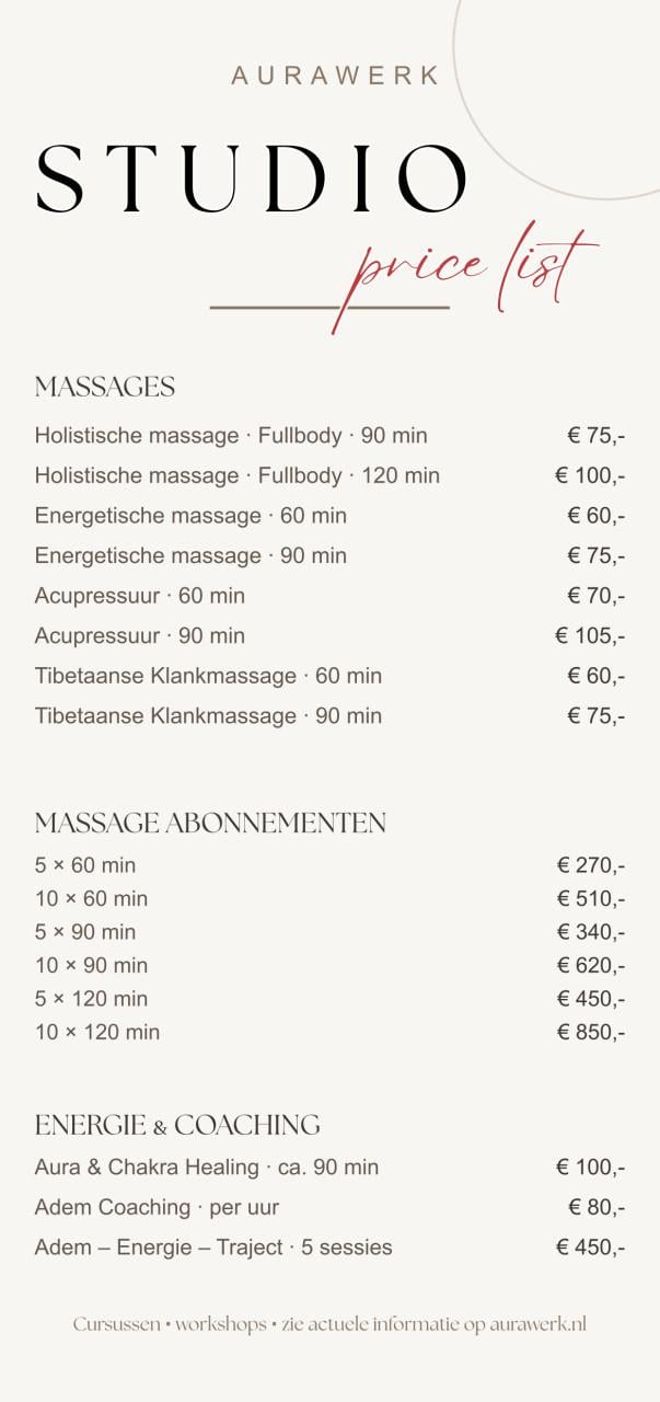 Holistische massage – 90 minuten helemaal voor jezelf