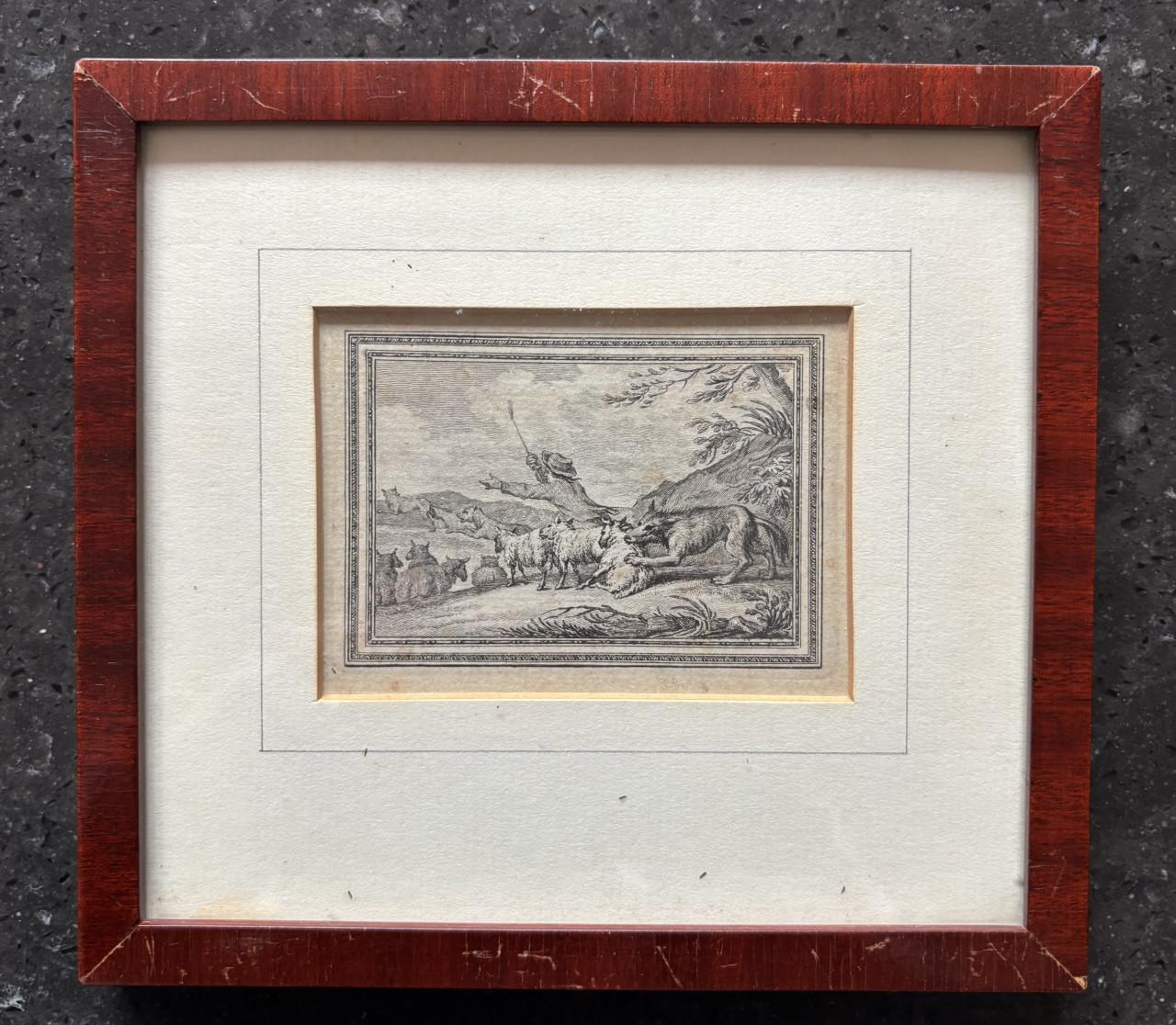 Zeldzame 18e eeuwse gravures Wolff en Deken, ingelijst