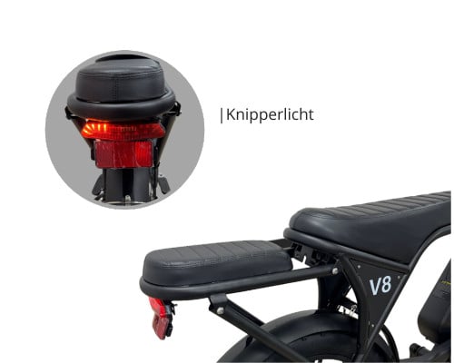 QUXI C80– Achterzitje + Telefoonhouder + Voetsteuntjes + Alarm NU 895,=