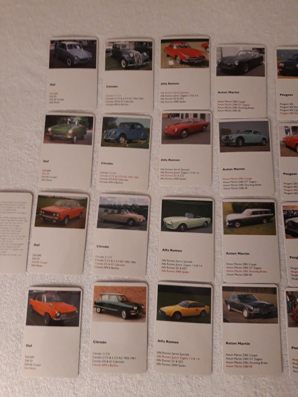 Kwartet: Oldtimers met echte foto's o.a. Alfa, Mercedes, Peugeot, Citroen