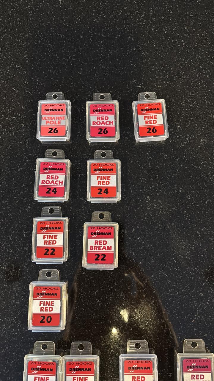 Drennan red haakjes nieuw wedstrijdvissen