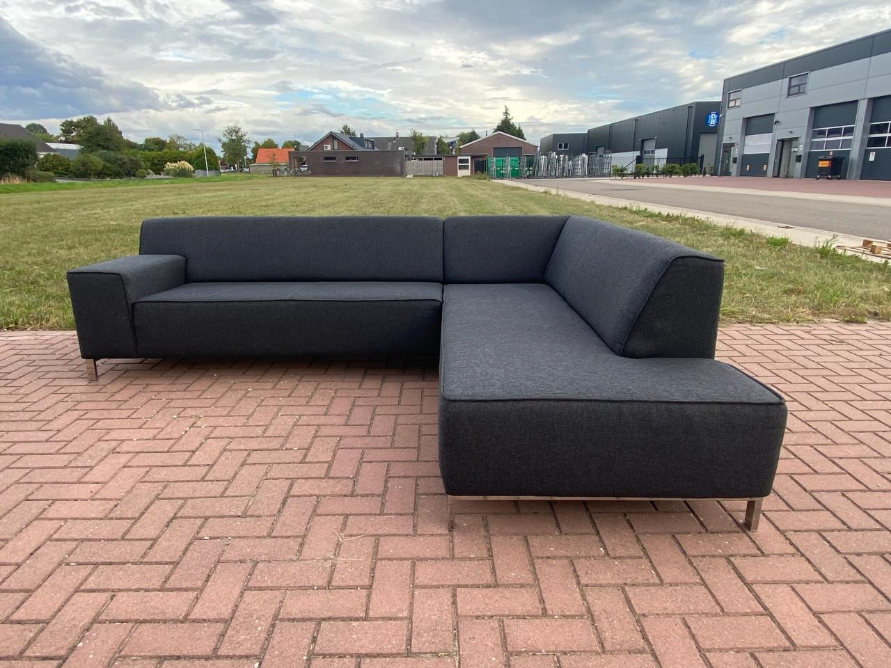 GRATIS LEVERING HEEL NL Montel Donkergrijs Stoffen Hoekbank