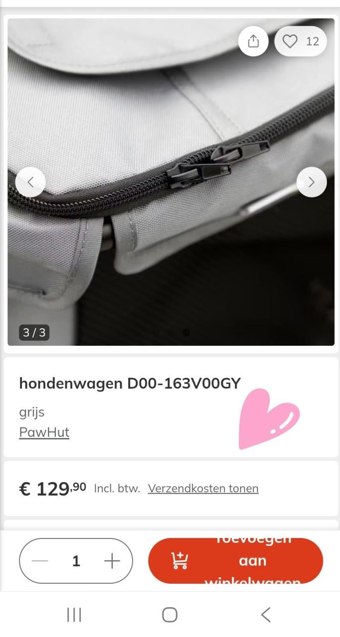 Nieuw‼️Pawhut Buggy tot 30kg