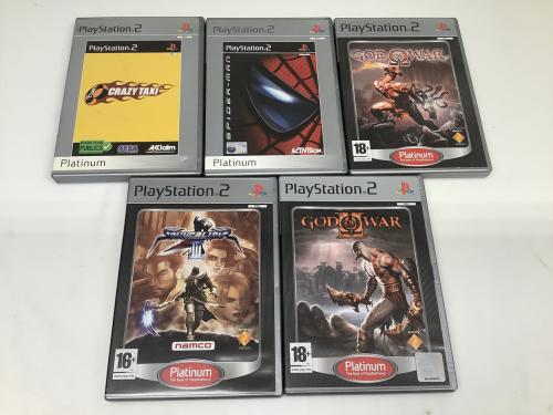 PlayStation 2 spellen: God of War, Spiderman, Soulcallibur 3, Crazy Taxi