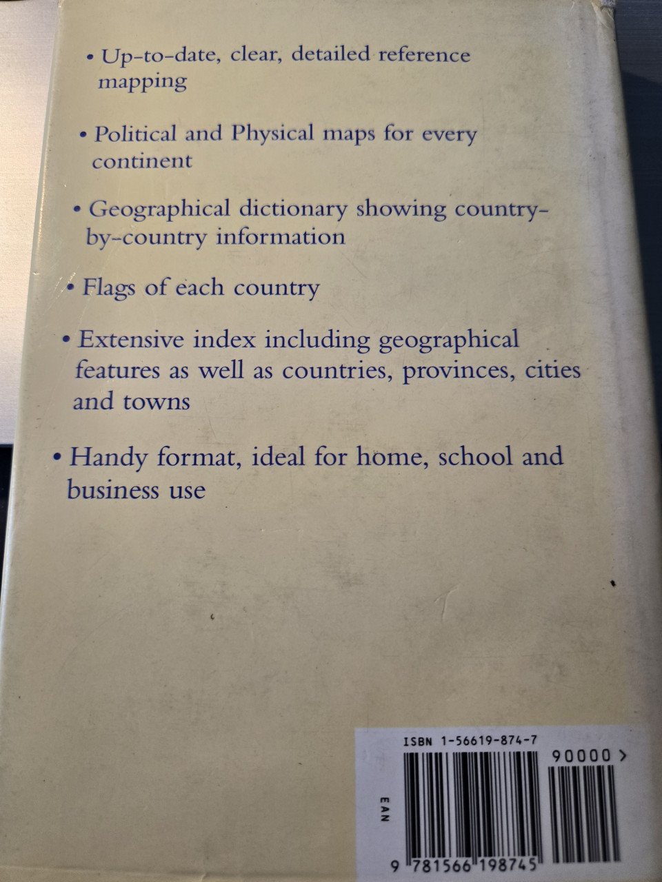 Boek: Websters Concise Wereldatlas  1998