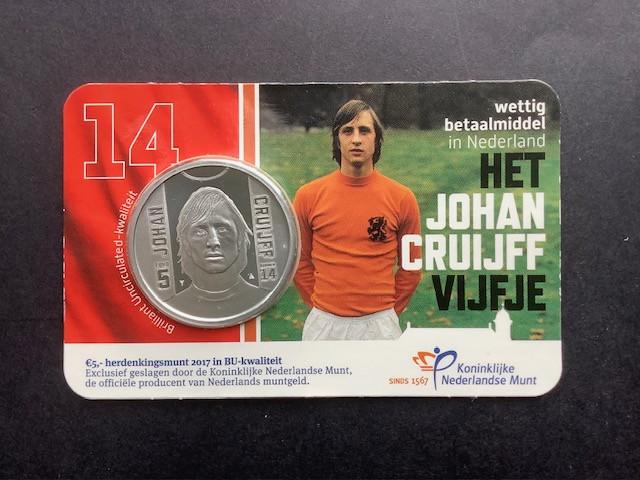 Coincard Het Johan Cruijff Vijfje in BU-kwaliteit.