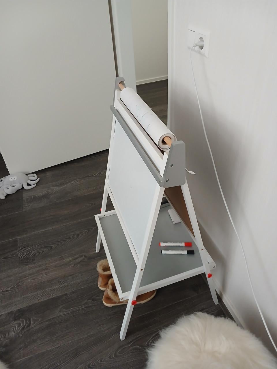 Schoolbord, staand model, wit.