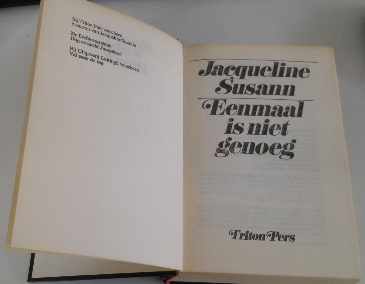 Jacqueline Susann - Eenmaal is niet genoeg.