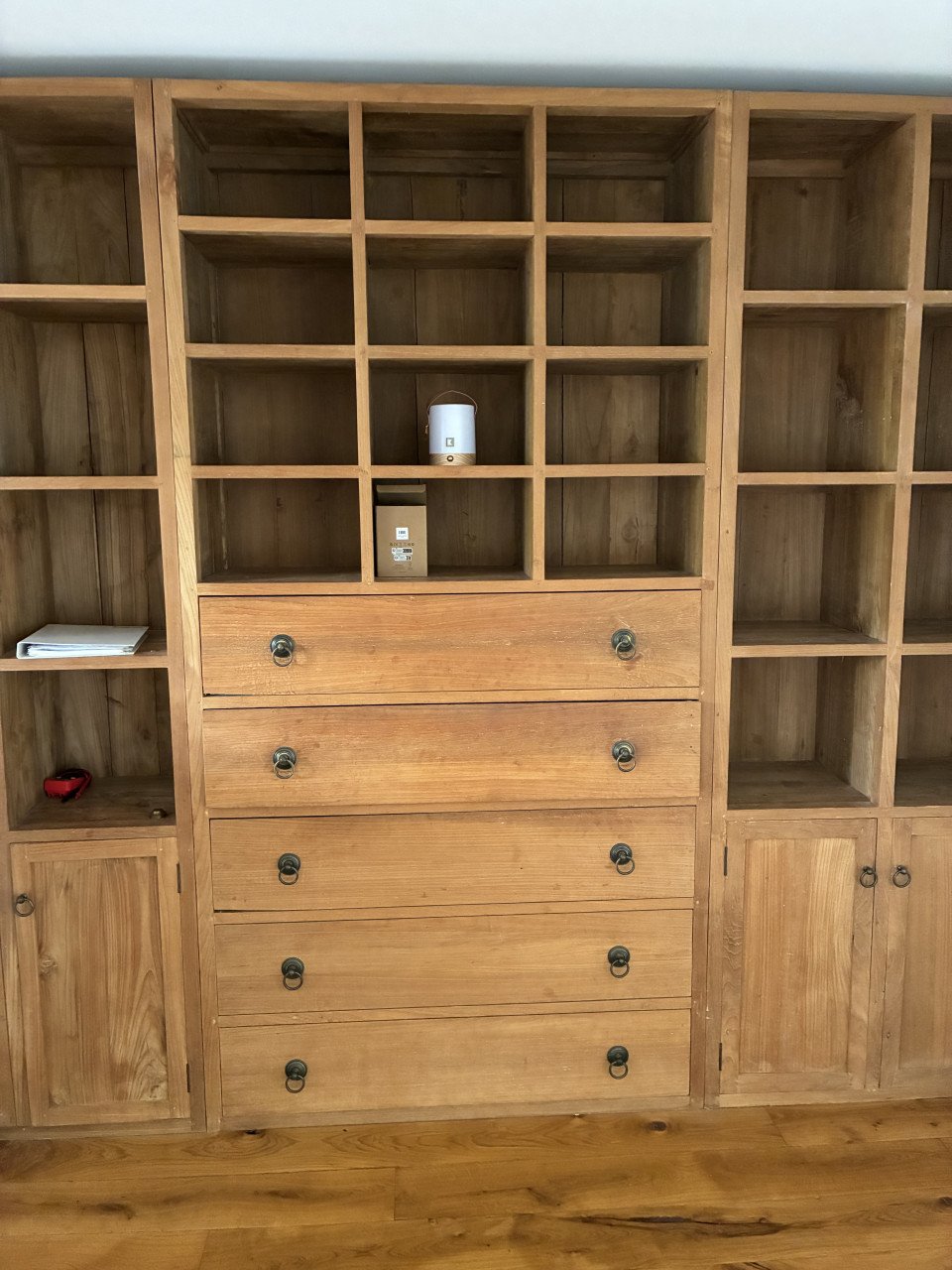 Uniek Teak houten kast driedelig