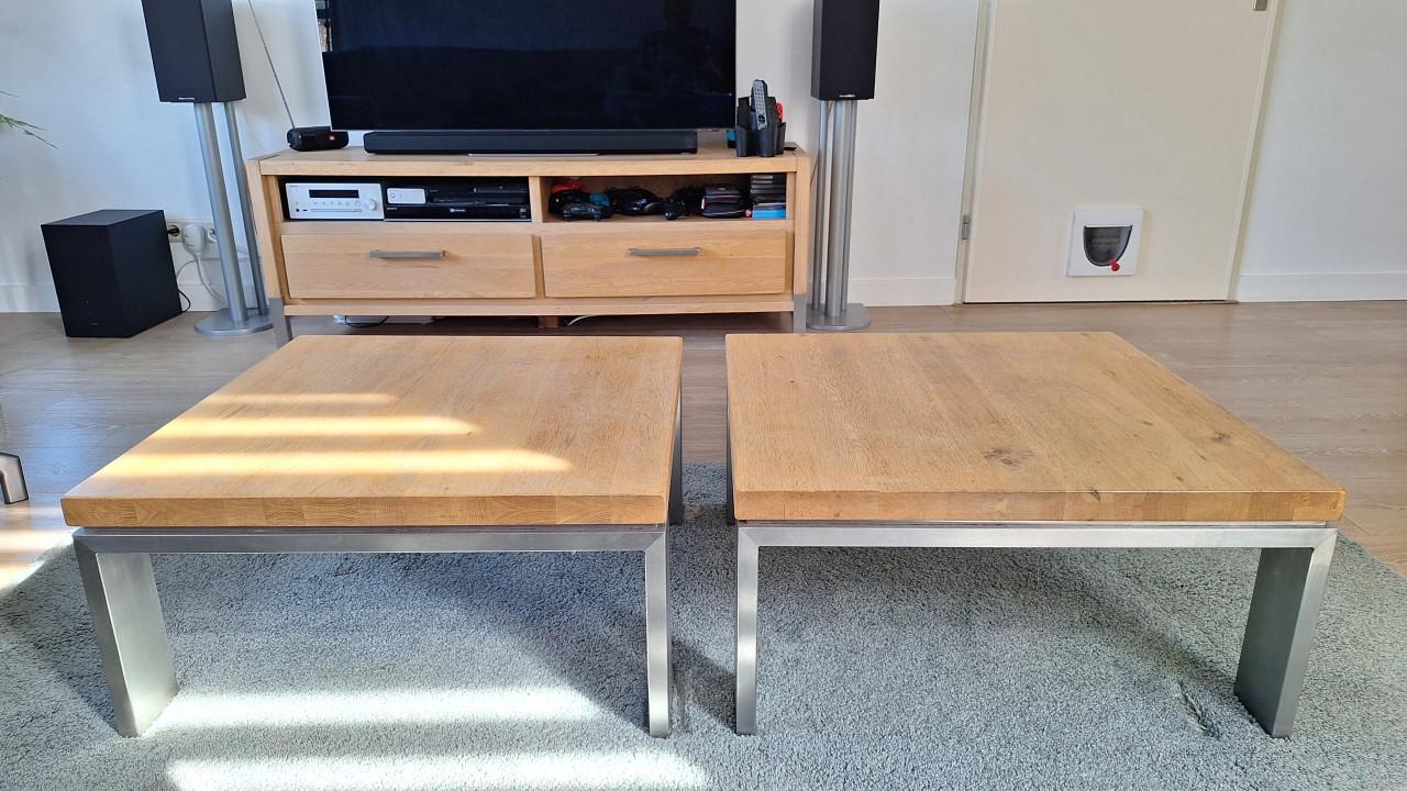 Eetkamertafel + 6 stoelen (en eventueel 2 salontafels)