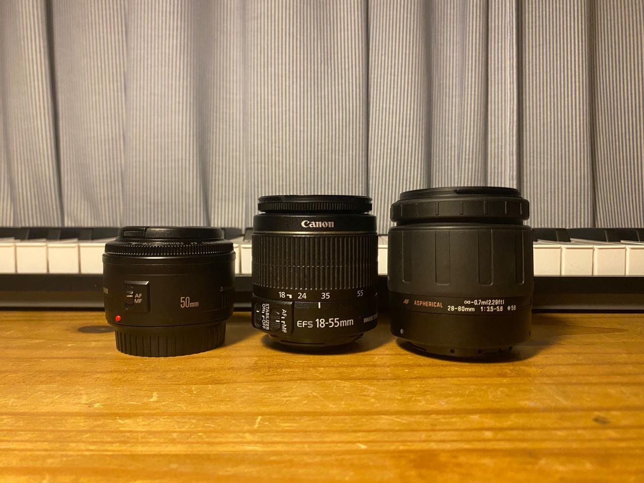 Canon EOS 600D set incl. 3 lenzen, tas en meer