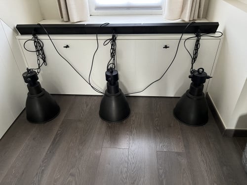Industriële zwarte hanglamp