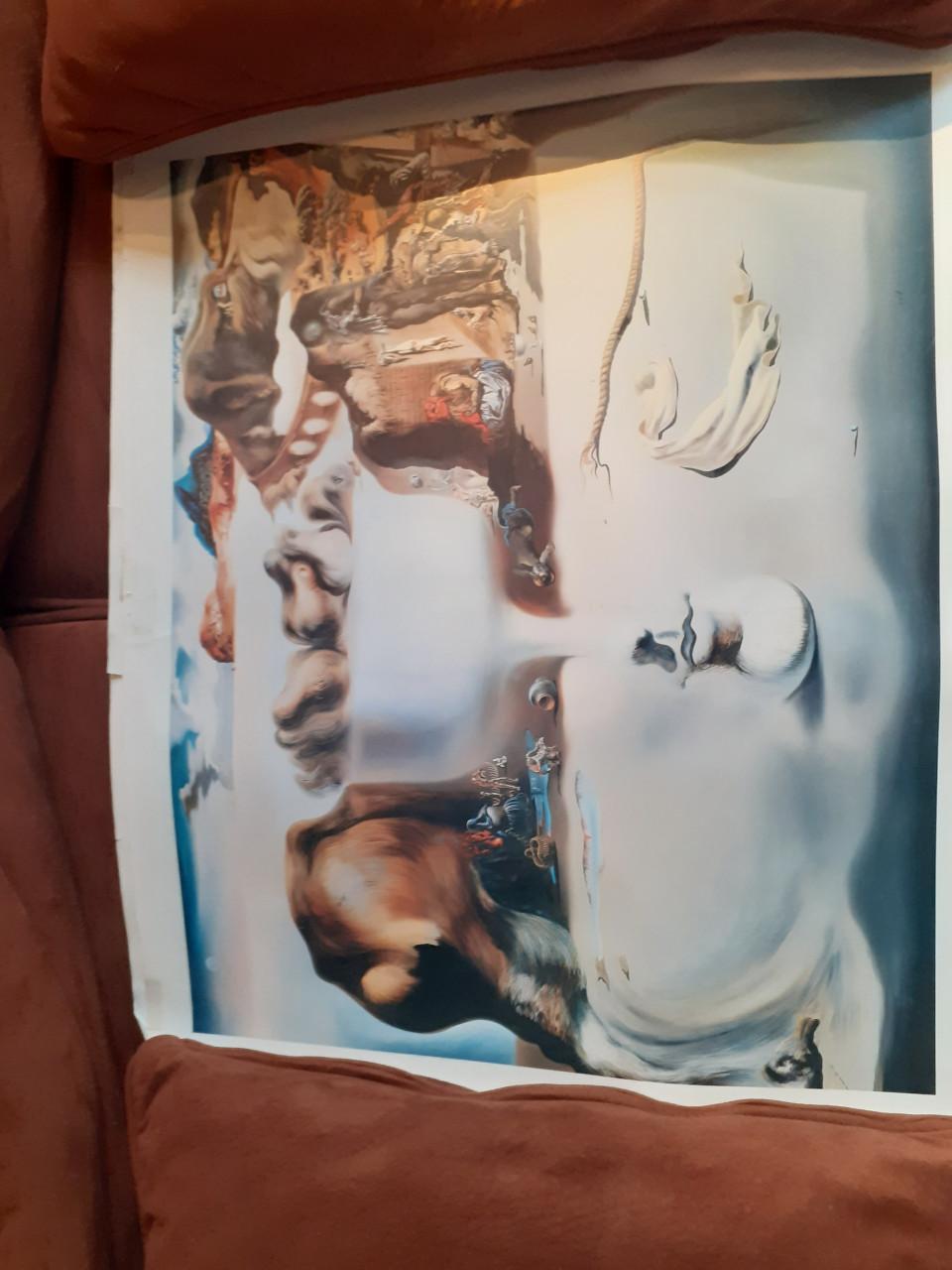 Leuk Schilderij " Oude Blauwe Deur " van Jopie Huisman. & Salvador Dali