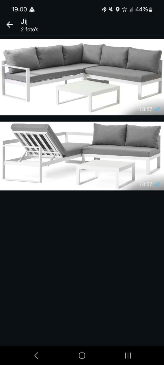 Loungeset / hoekbank met tafel
