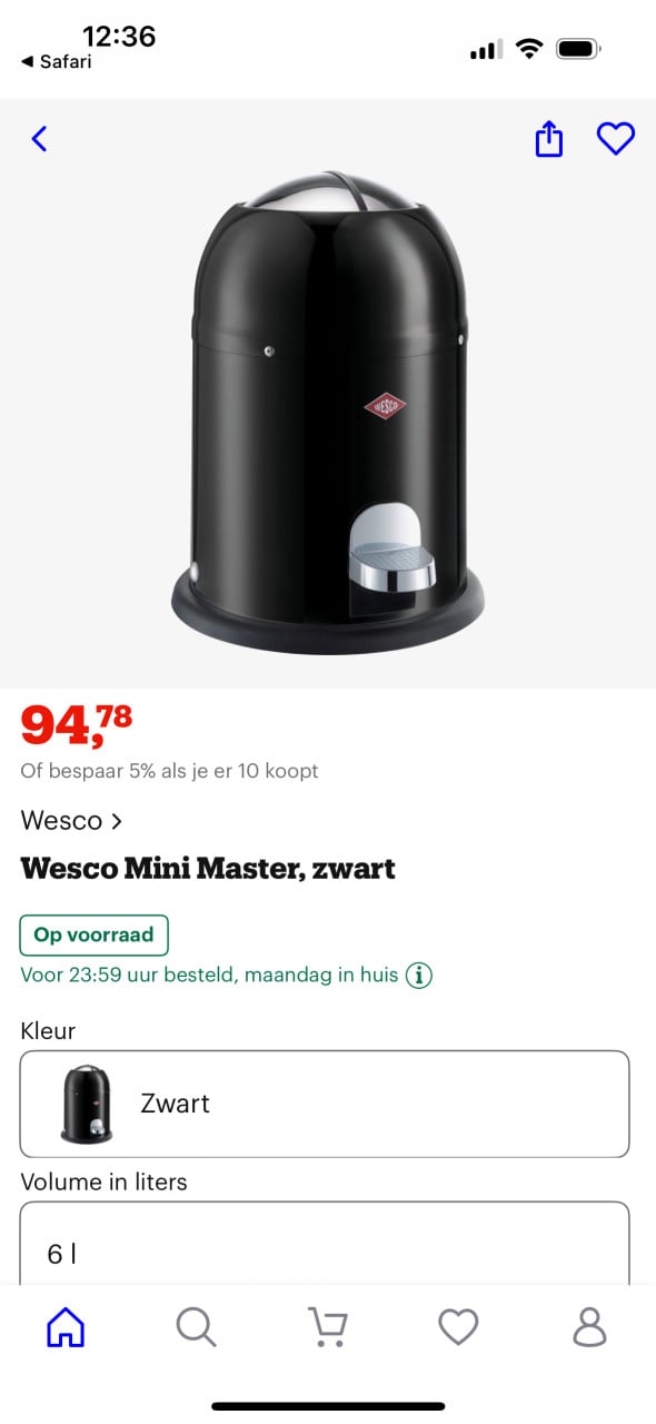 Wesco Kickboy & Mini Master prullenbakken