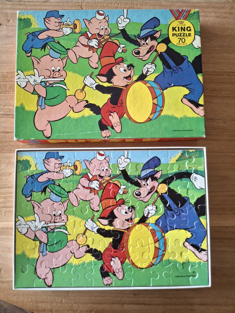 Vintage Puzzel: 3 Biggetjes
