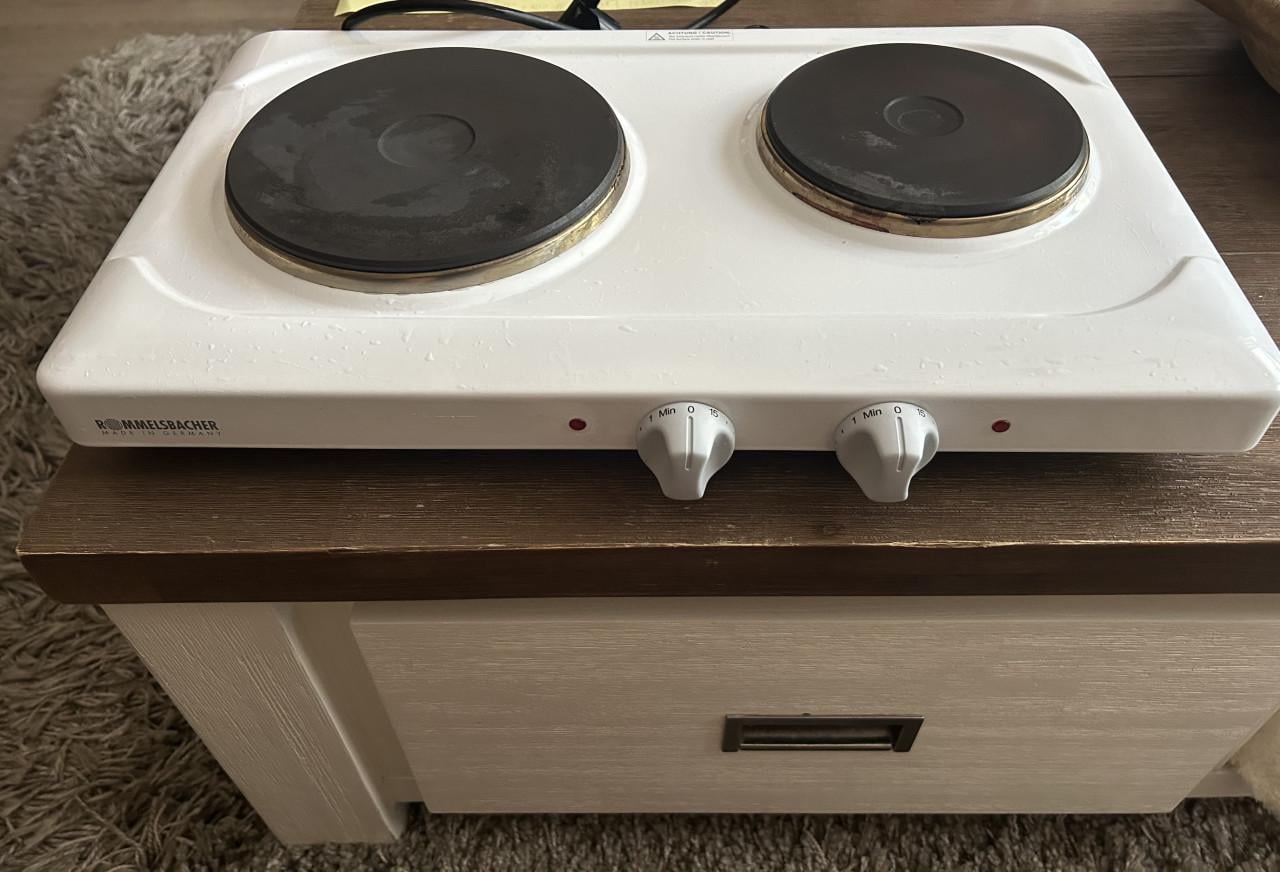 Elektrische kookplaat dubbel met timer (senioren kookplaat)