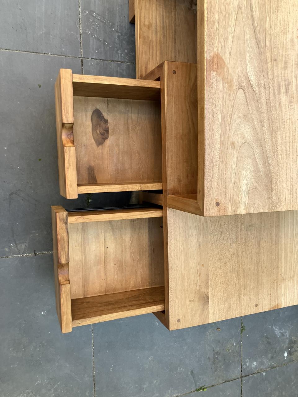 Uniek en origineel teak houten salontafel