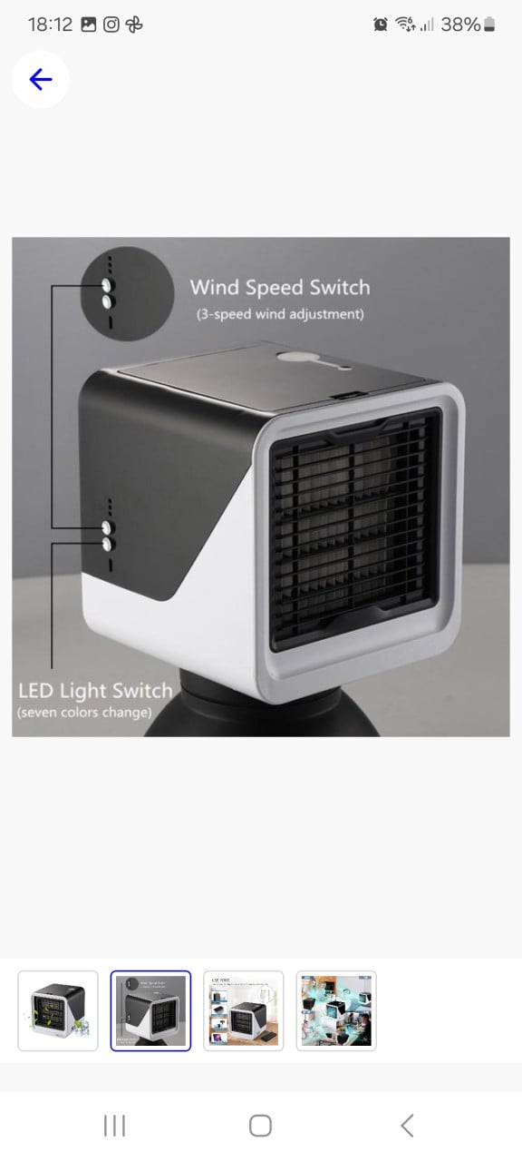 Aircooler mini, ventilator, luchtkoeling, lucht bevochtiger,aircooler