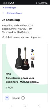 Gitaar Akoestisch  + standaard