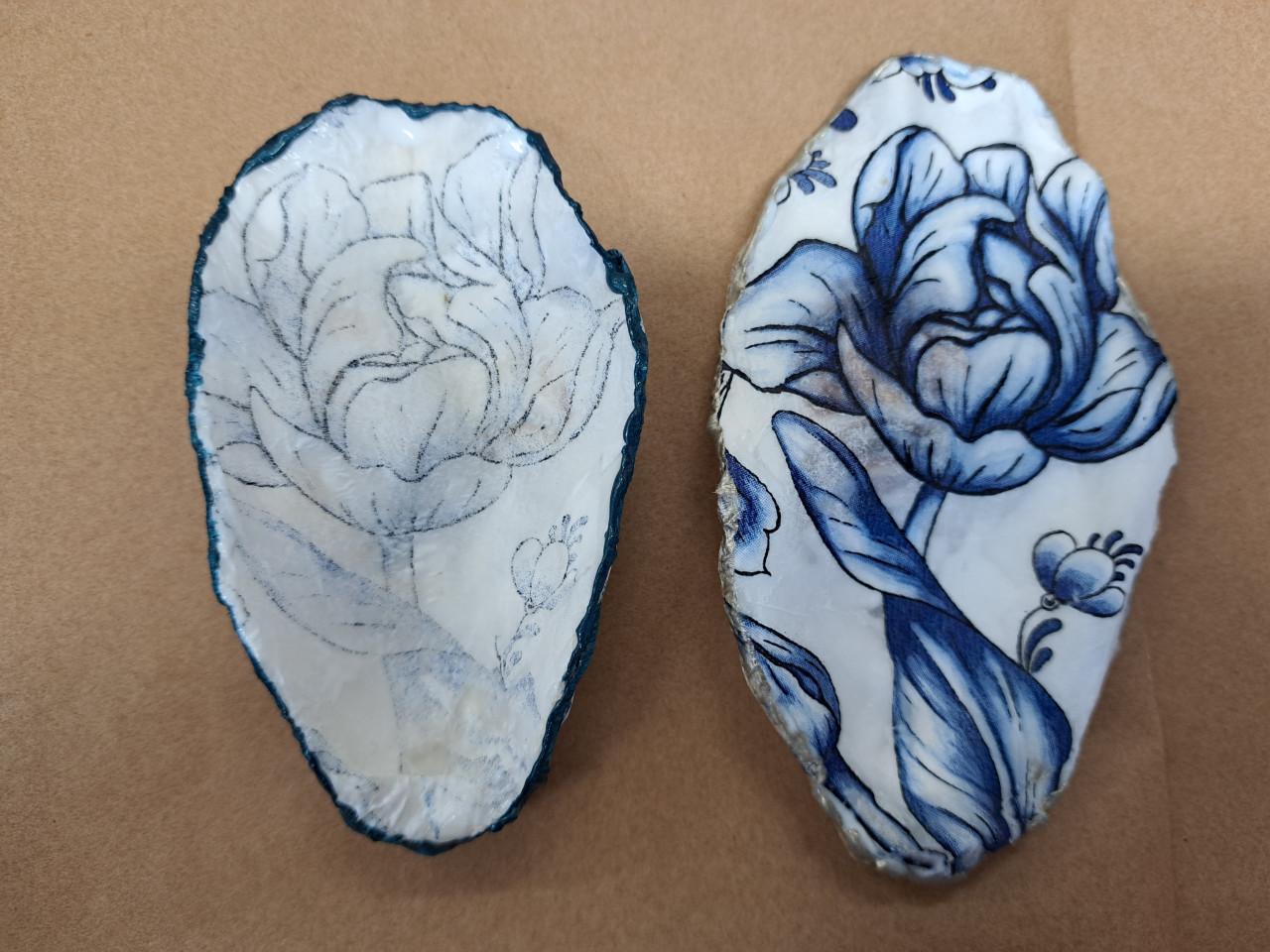 Workshop Decoupage op Oesterschelpen