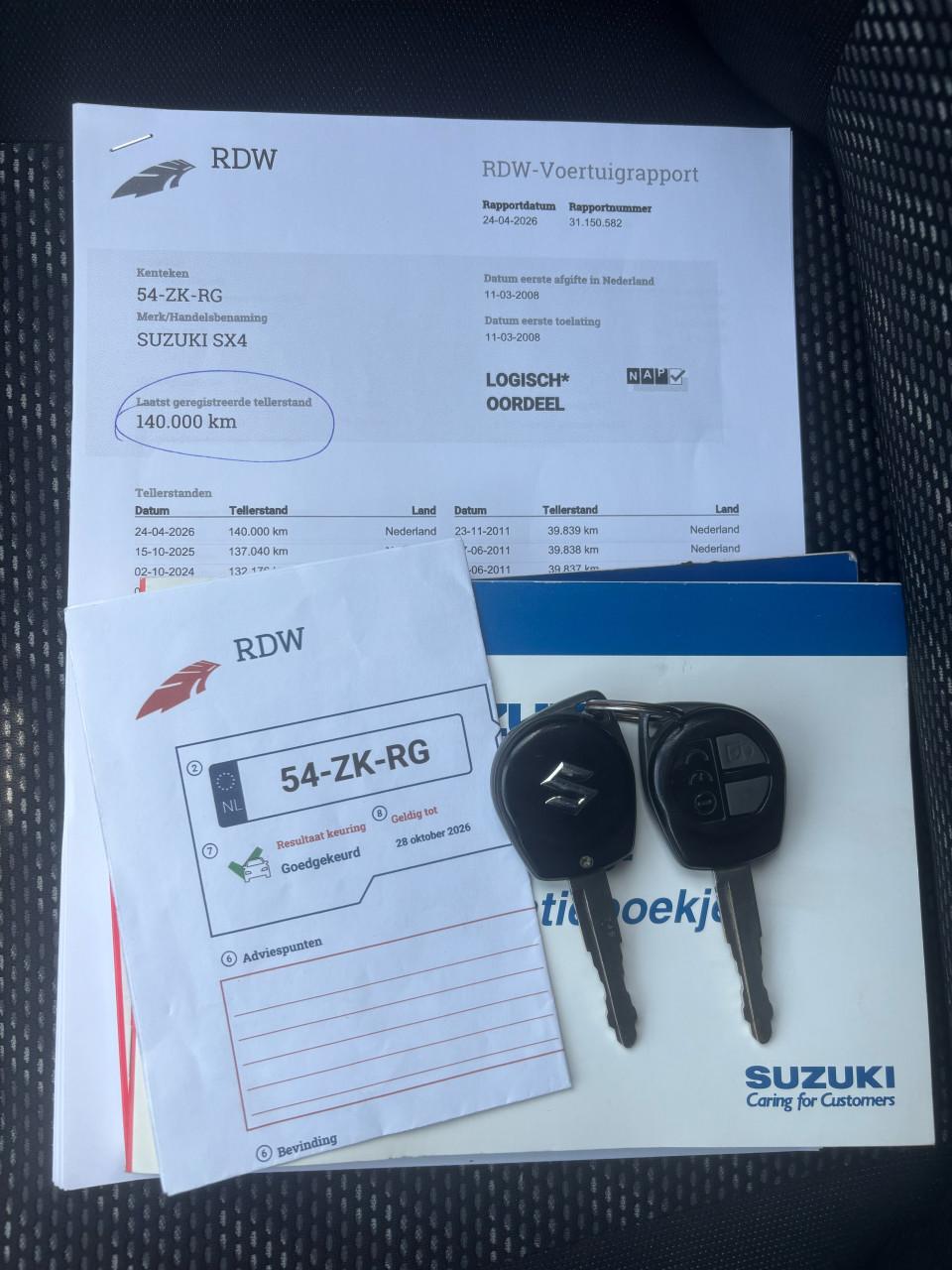 Suzuki SX4 1.6 benzine uit 2008 / 138DKM NAP / AIRCO / 2 SLEUTELS