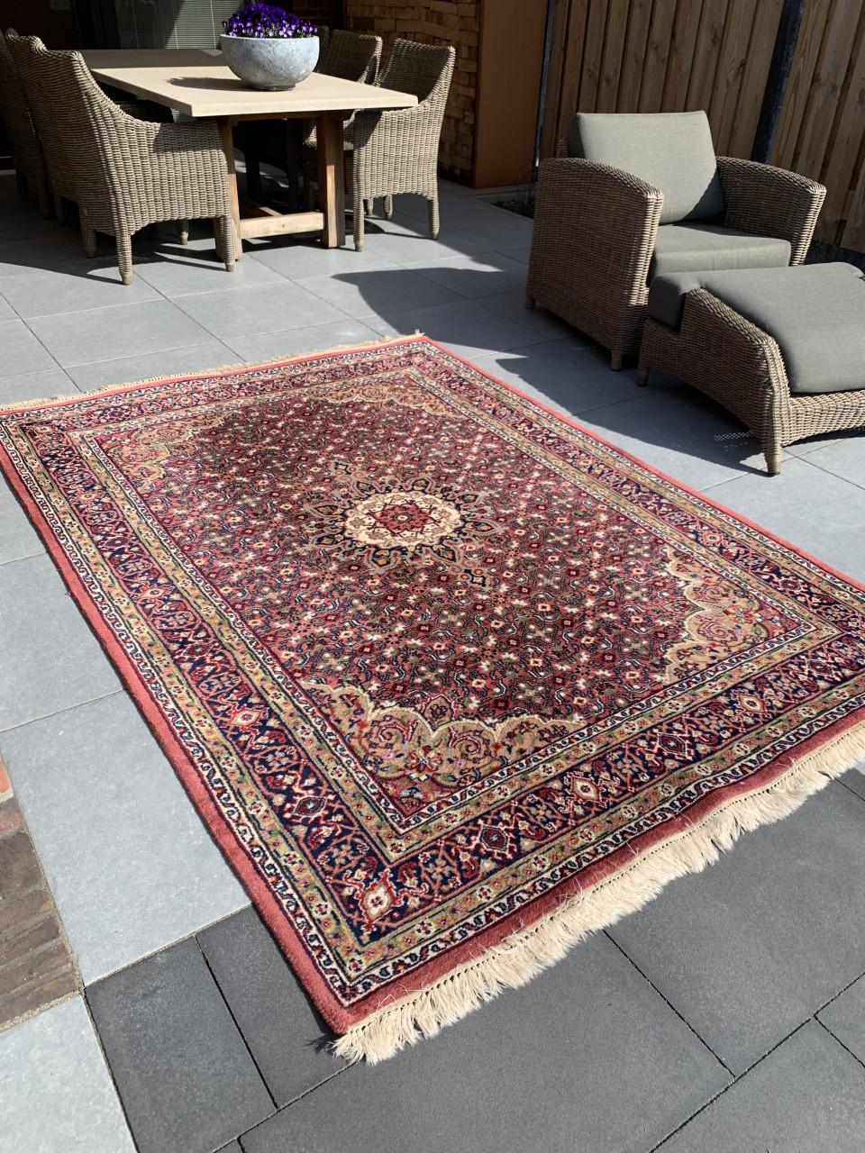 💖Waanzinnig Mooi Kleurrijk Handgeknoopt Vintage Vloerkleed uit India💖