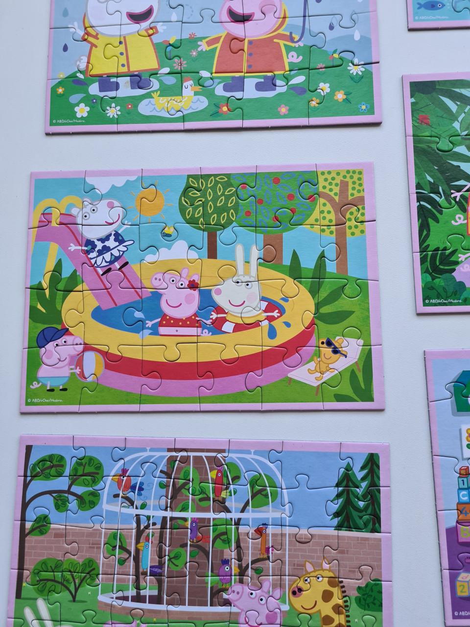 9-in-1 puzzelset van Peppa Pig, geproduceerd door het merk Trefl.