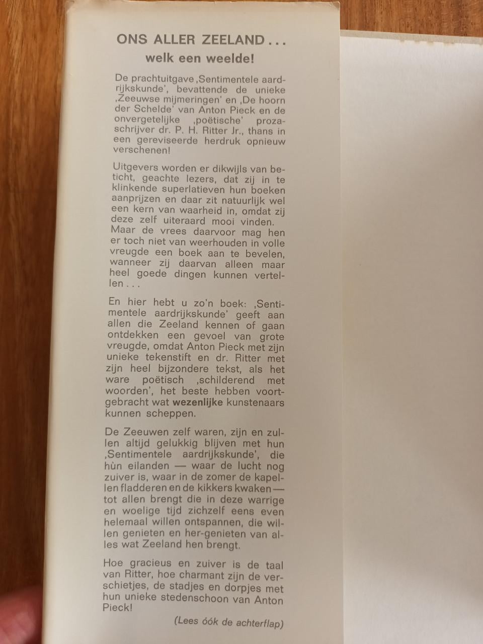 Sentimentele Aardrijkskunde 1974 herziene uitgave, Zeeuwse mijmeringen