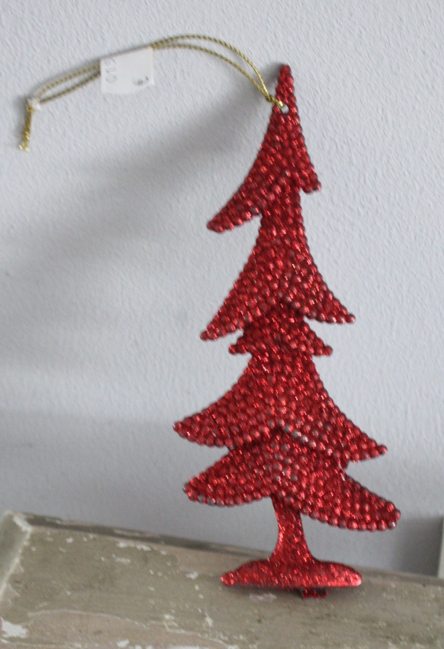 Rode kerstboom hangers