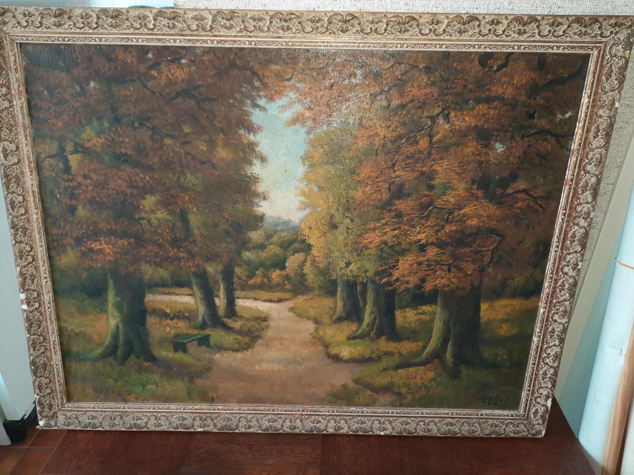 Olieverf schilderijen boslandschappen